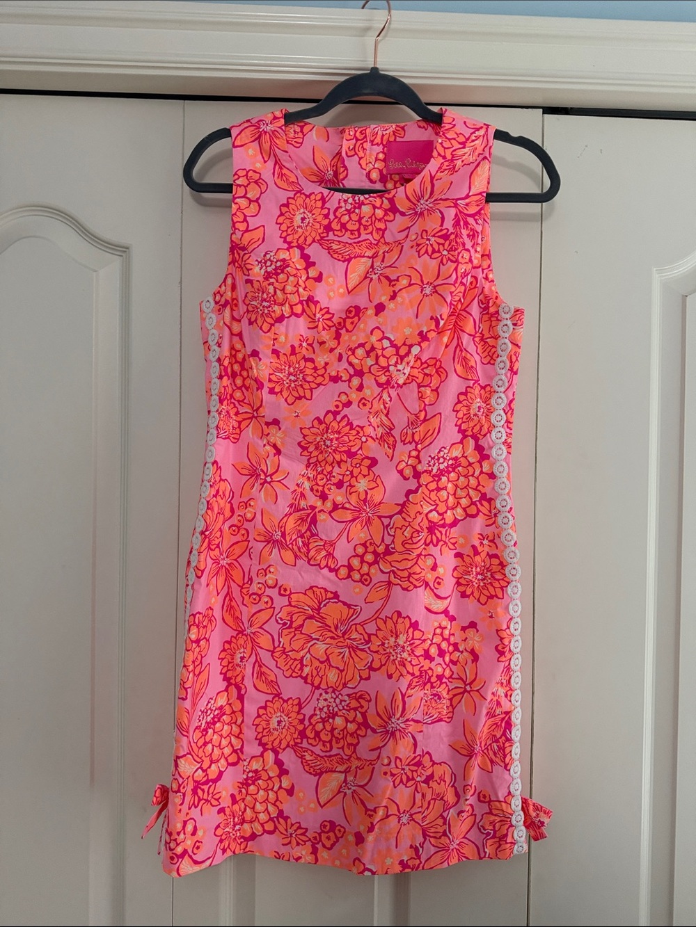 Lilly Pulitzer Bright Pink & Coral Floral Shift Dress